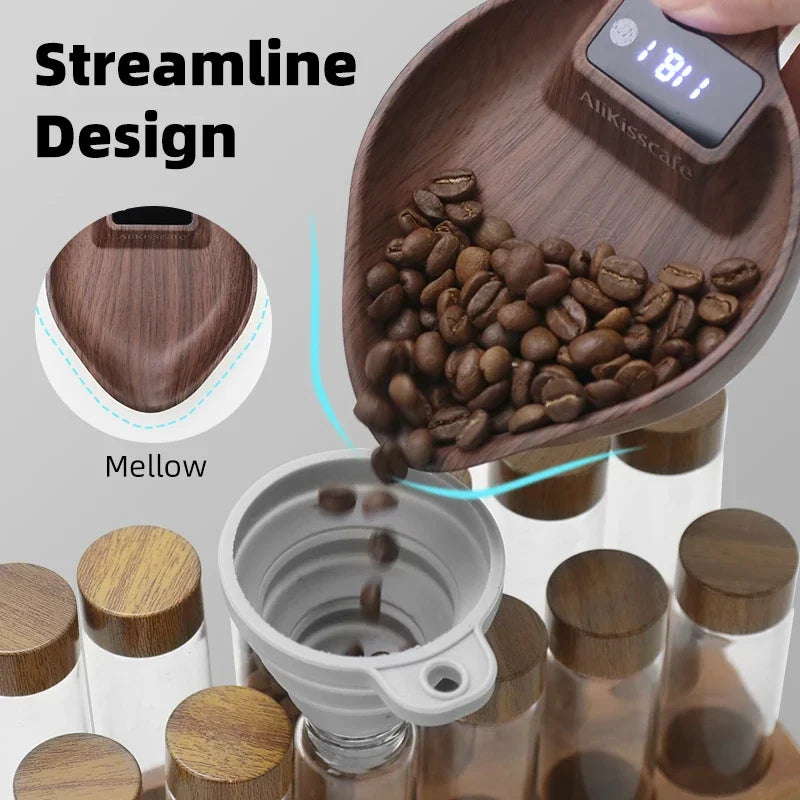 AliKisscafe Coffee Scale Bean Measuring Scales Weighing Display Tray Spray ABS Kitchen Barista Tool Espresso Machine Accessories