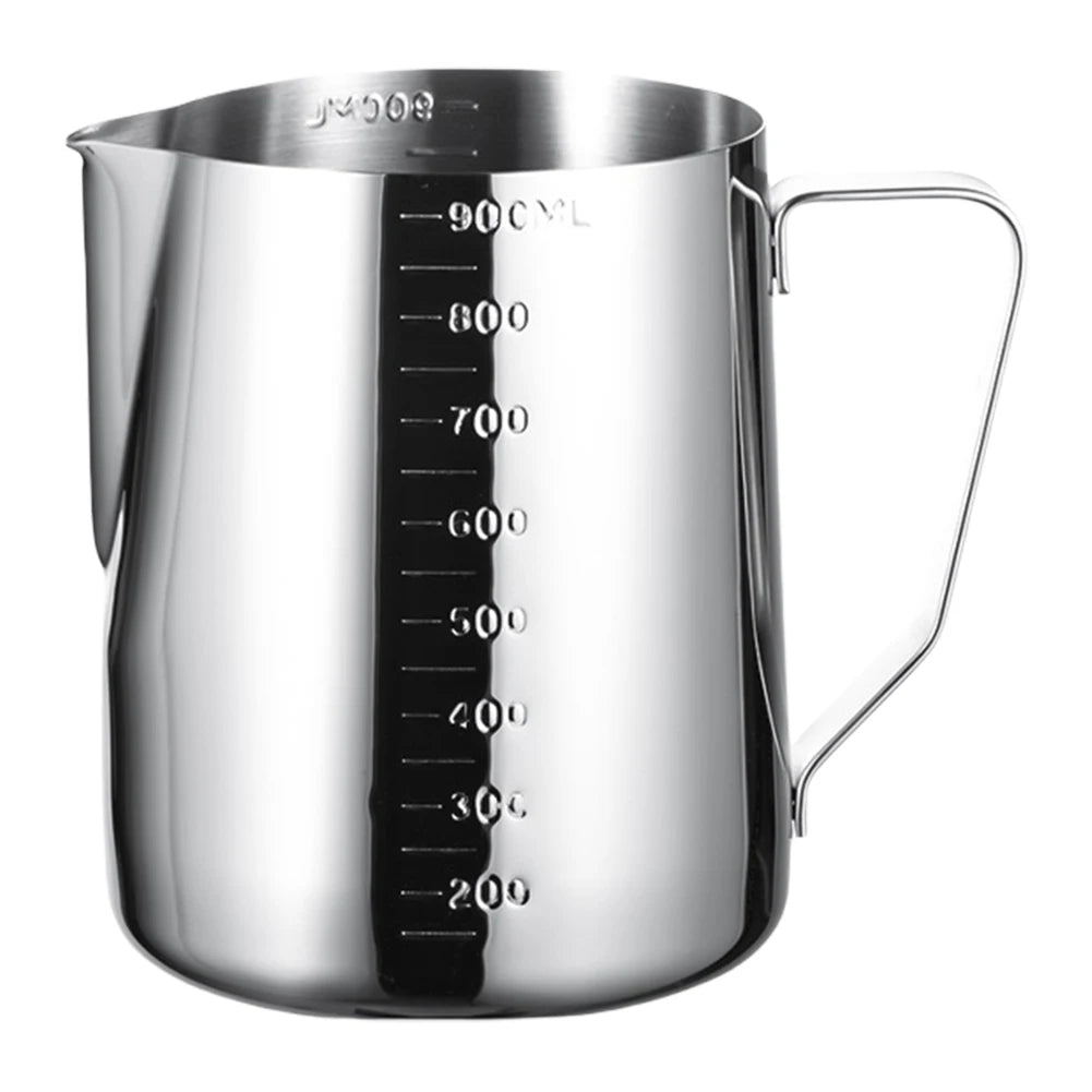 350/600/900ml Cappuccino Cream Frothing Jug Pitcher Stainless Steel Barista Frother Pitcher with Scale Kitchen Cafe Accessories