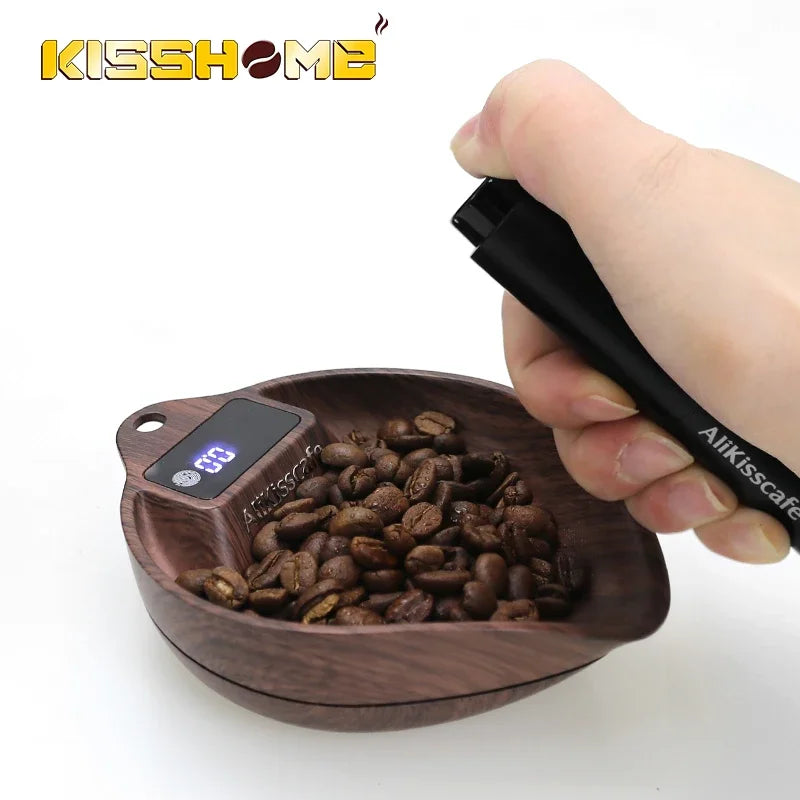 AliKisscafe Coffee Scale Bean Measuring Scales Weighing Display Tray Spray ABS Kitchen Barista Tool Espresso Machine Accessories