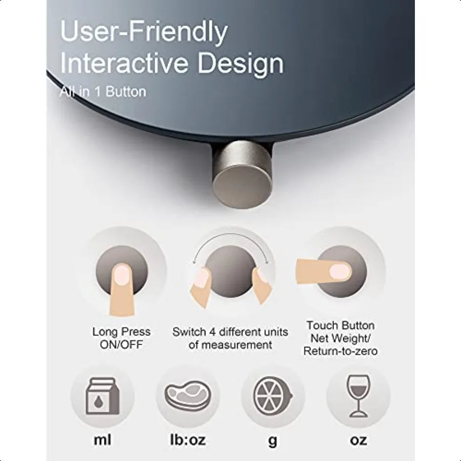 Smart Food Scale Kitchen Scale Food Scales Digital Weight Grams and Oz Coffee Scale Kitchen Scale with 0.1g High Precise Sensor