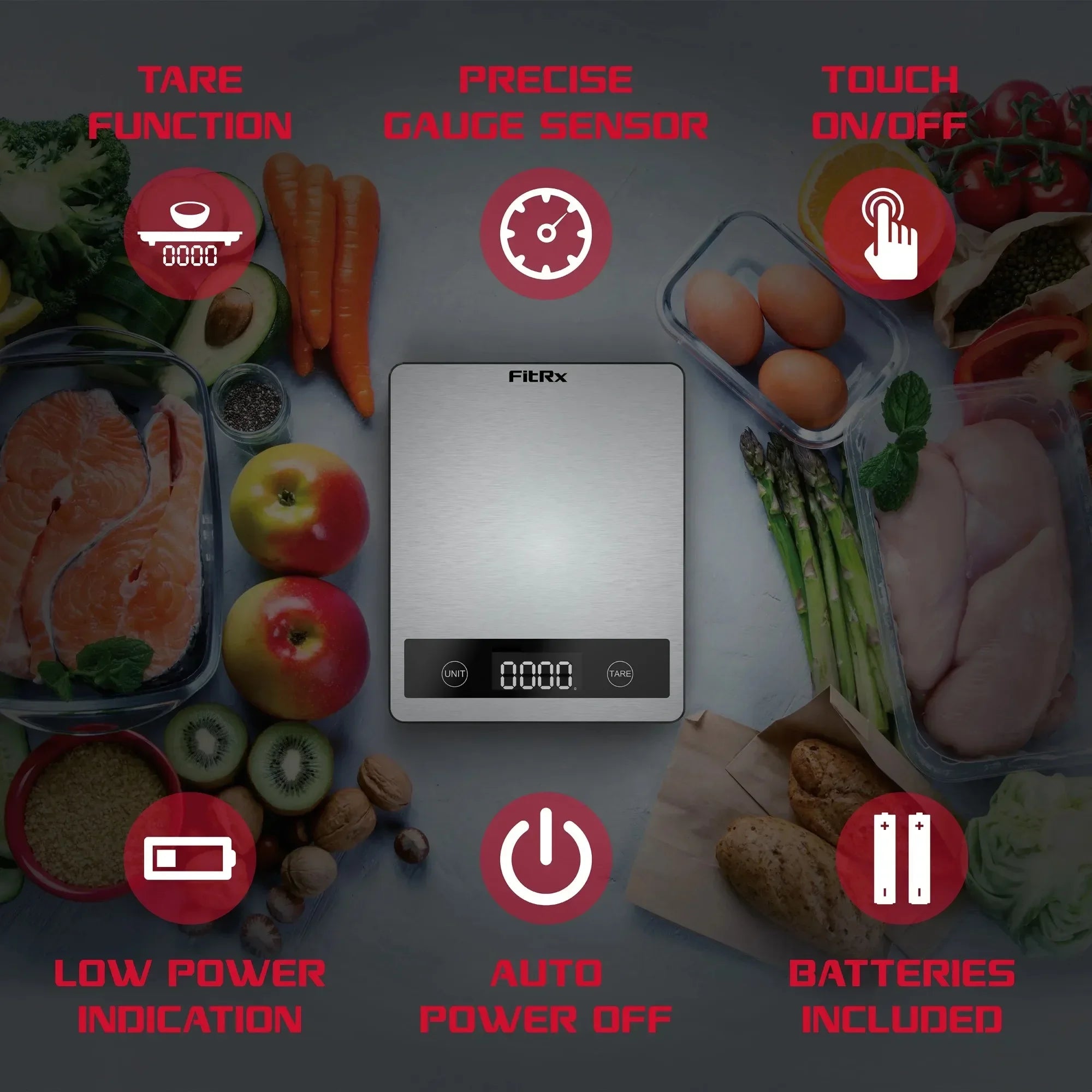 Easy Use Digital Food Scale | 11lb Capacity in g/ml/oz | Stainless Steel | Great for Baking, Diet, Coffee, Small Business