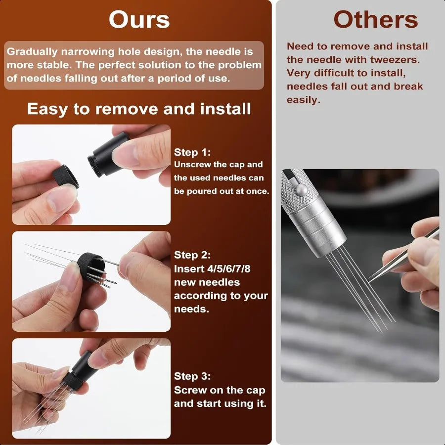WDT Tools Espro Puck Screen 58mm Espro Accories Kit 150m Puck Screen Set 0.25mm 316 Stainl Steel 8 Needles Coffee Distribution