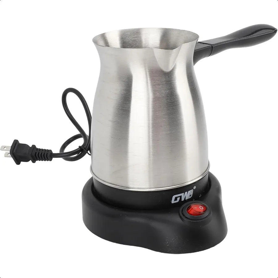 Turkish Coffee Pot Stainl Steel Arabic Greek Turkish Electric Coffee Maker hine Pot 600ml Coffee Tea Warmer Kettle with Removab
