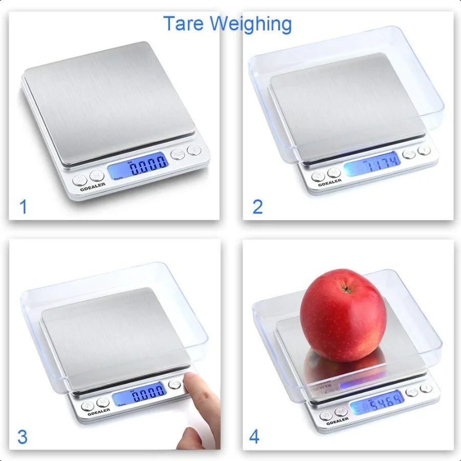 GDEALER Food Scale 0.001oz 0.01g Precise Digital Kitchen Scale Gram Scales Weight Food Coffee Scale Digital Scales for Cooking
