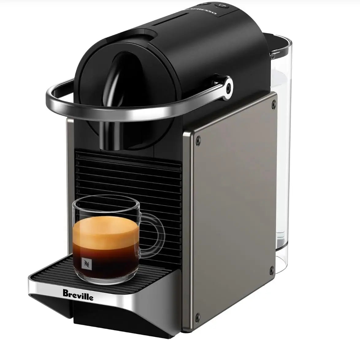 Breville-USA BEC420TTN1AUC1 Pixie Espresso Machine, Titan