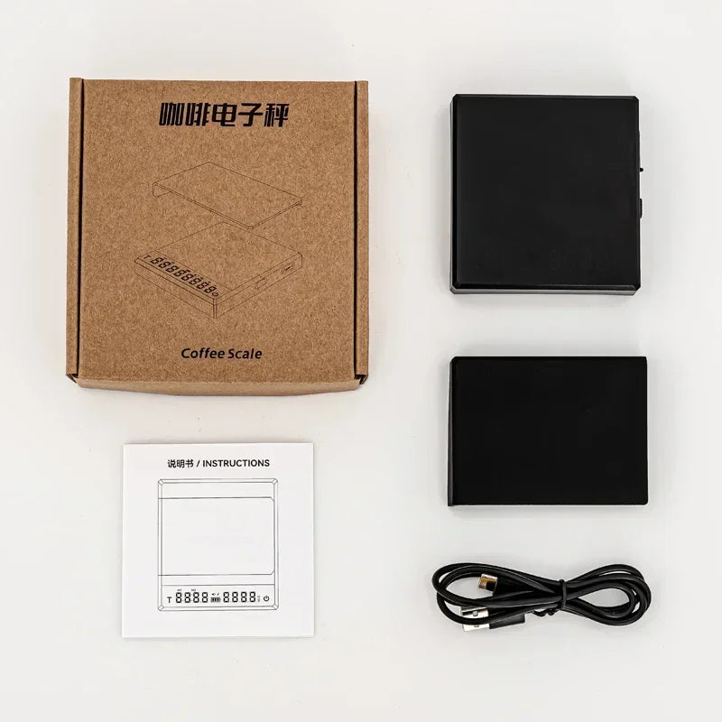 Manufacturer Durable Kitchen Silicone Mat Digital Coffee Scale with Scale Tray Digital Display Mini Scale