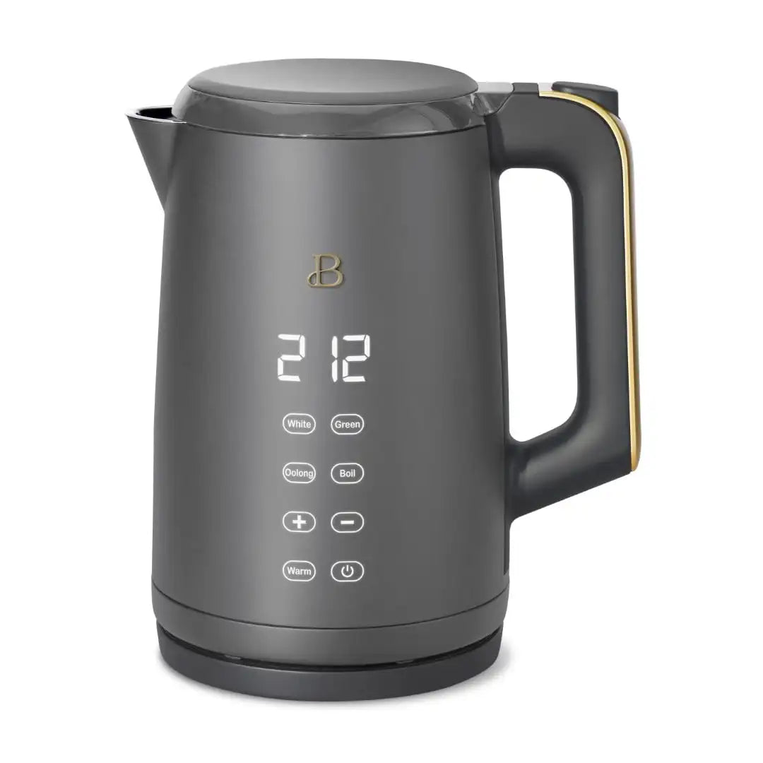Beautiful 1.7-Liter Electric Kettle 1500 W with One-Touch Activation, Black Sesame by Drew Barrymore