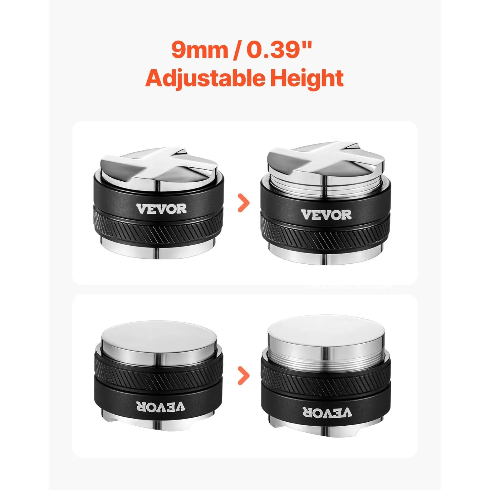 53mm Coffee Distributor 2-in-1 Adjustable Espresso Distributor For Home
