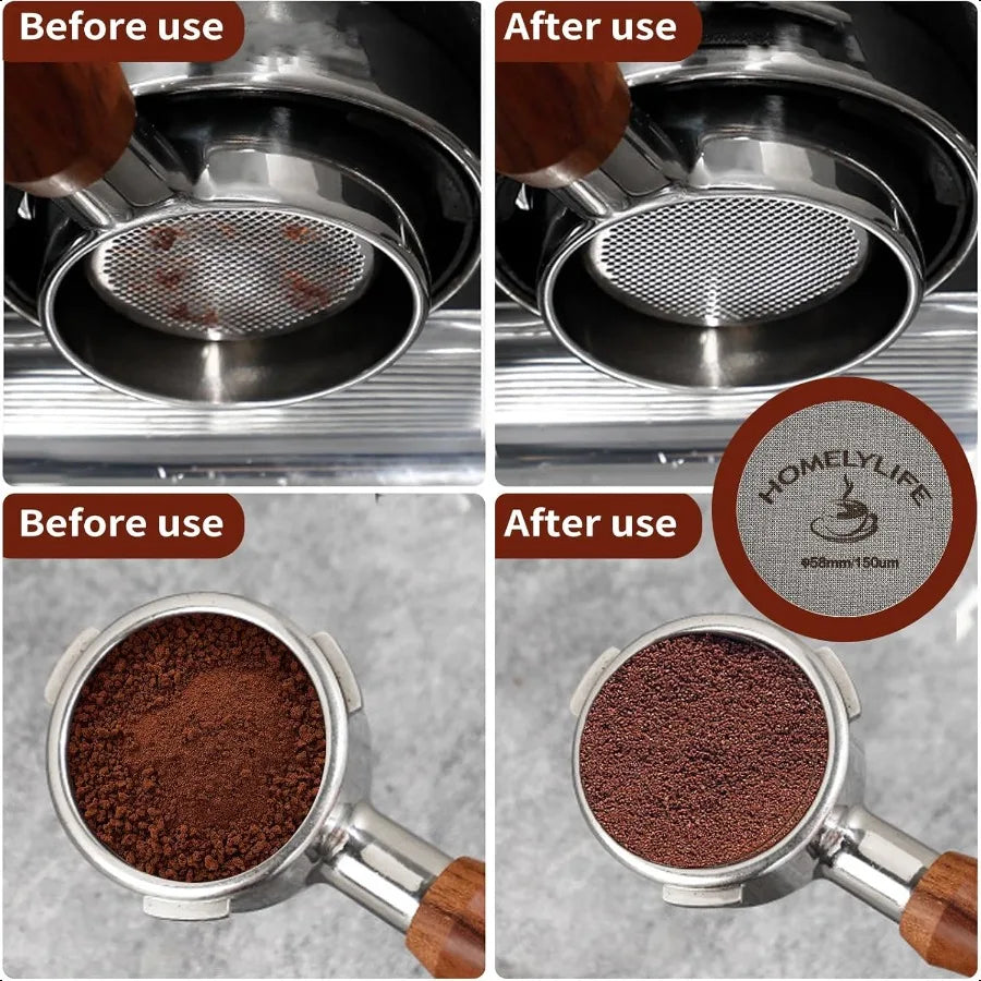 WDT Tools Espro Puck Screen 58mm Espro Accories Kit 150m Puck Screen Set 0.25mm 316 Stainl Steel 8 Needles Coffee Distribution