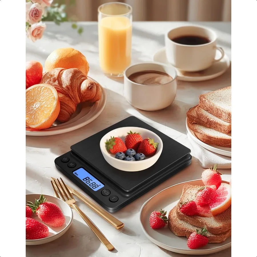 Gram Scale Weighs Up to 500g 0.01g Mini Pocket Size Digital Coffee Espro Scales with 2 Plastic Trays