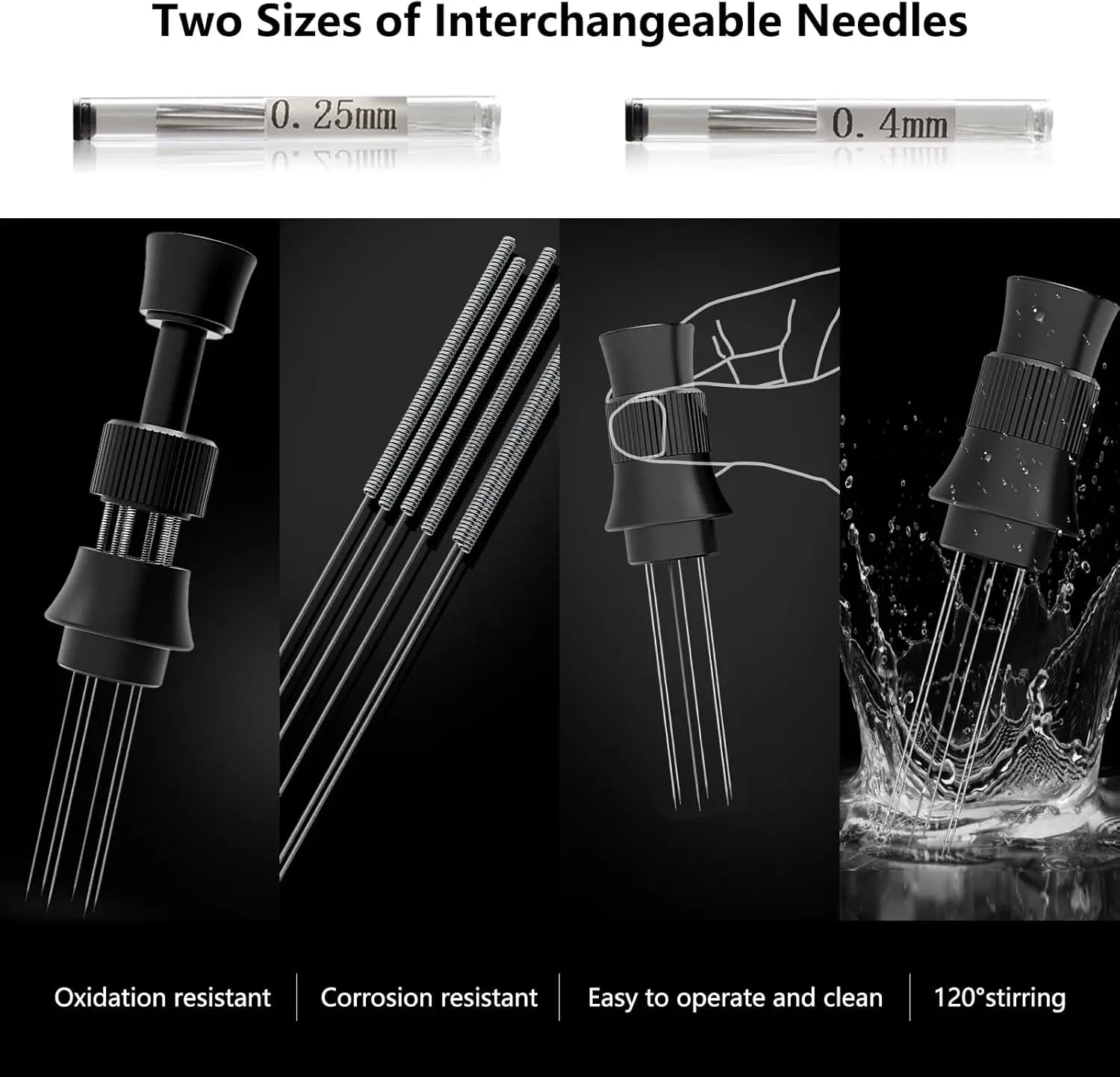 IKAPE Coffee WDT Tools,Espresso Stirrer with adjustable angle feature,Suitable for home,outdoor activities,and baristas' tool