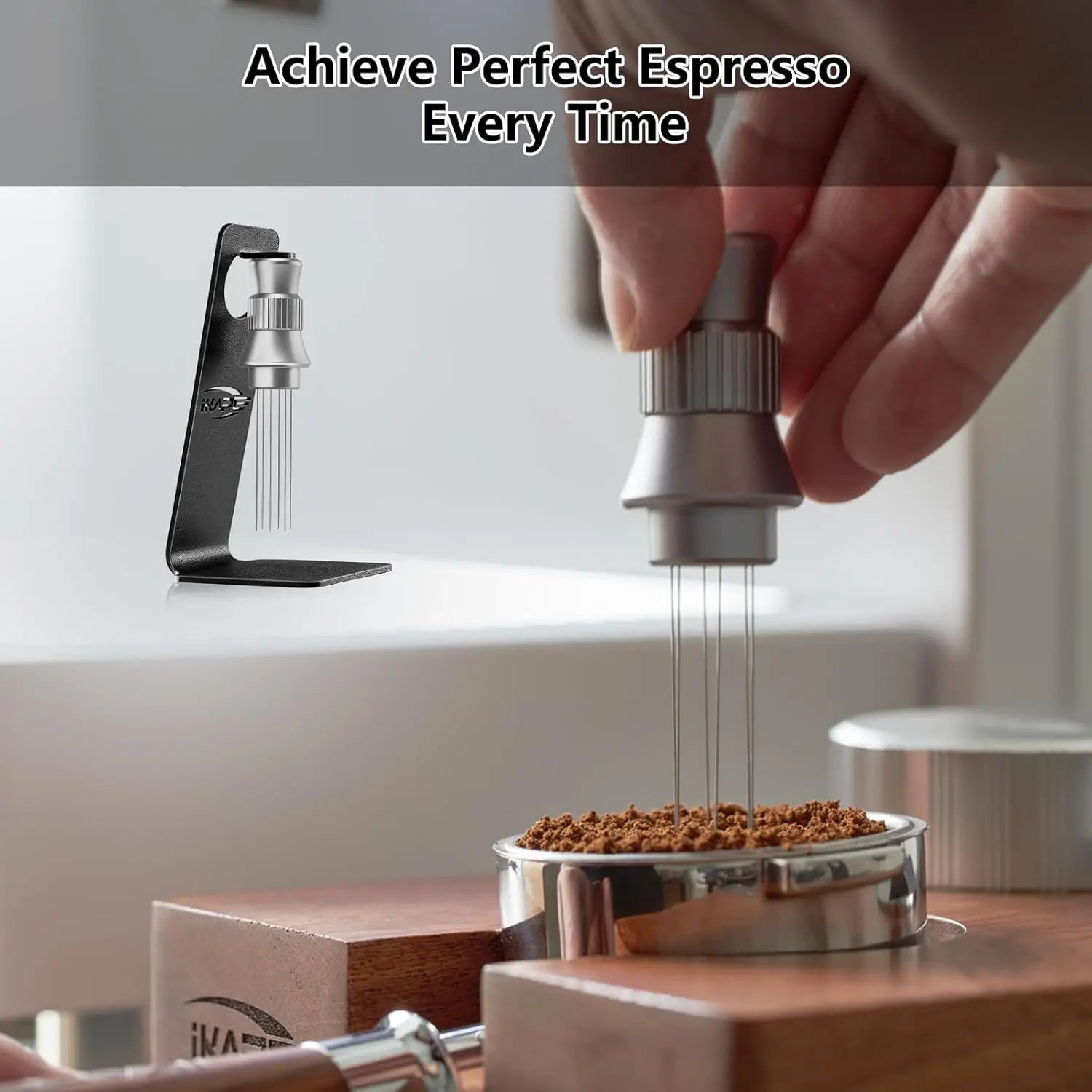 IKAPE Coffee WDT Tools,Espresso Stirrer with adjustable angle feature,Suitable for home,outdoor activities,and baristas' tool