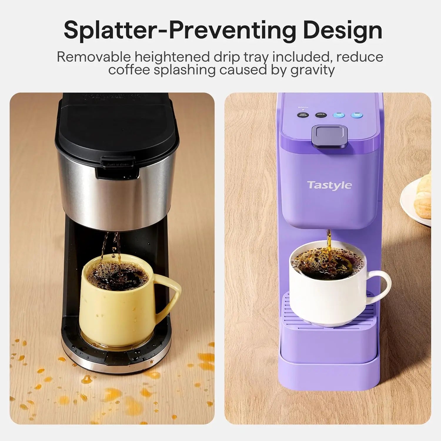 Single Serve Coffee Maker for K Cup, Ground and Tea, Hot and Iced Coffee Machines with Bold Setting, 6 to 16 Oz Brew Sizes, Comp