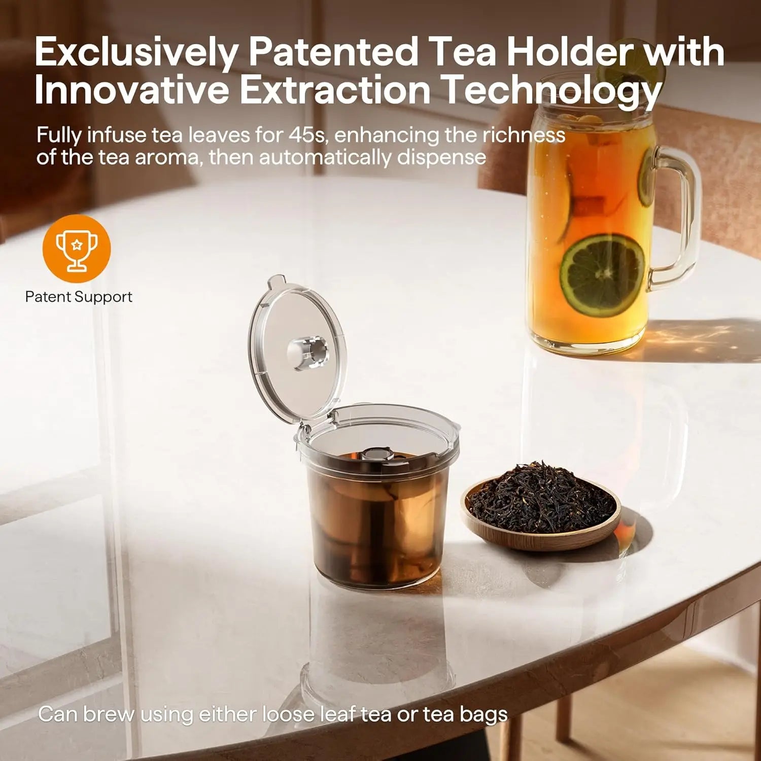 Single Serve Coffee Maker for K Cup, Ground and Tea, Hot and Iced Coffee Machines with Bold Setting, 6 to 16 Oz Brew Sizes, Comp