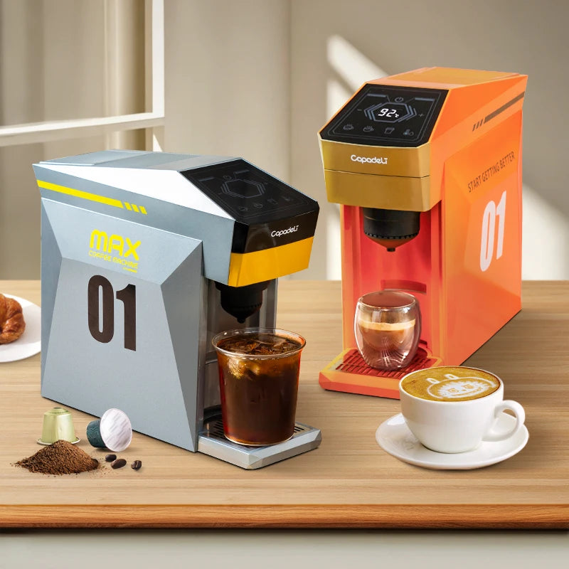 4-in-1 Espresso Machine Compatible with K Cup Pods Nes Original Capsule DG Capsules and Ground Coffee