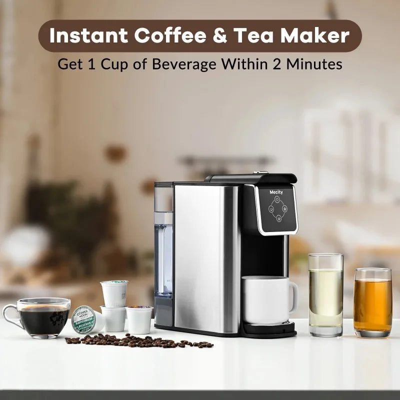 Mecity Coffee Maker 3 in 1 Single Serve Coffee Machine, Compatible with K cup Capsules, Instant Coffee Pot, Tea maker
