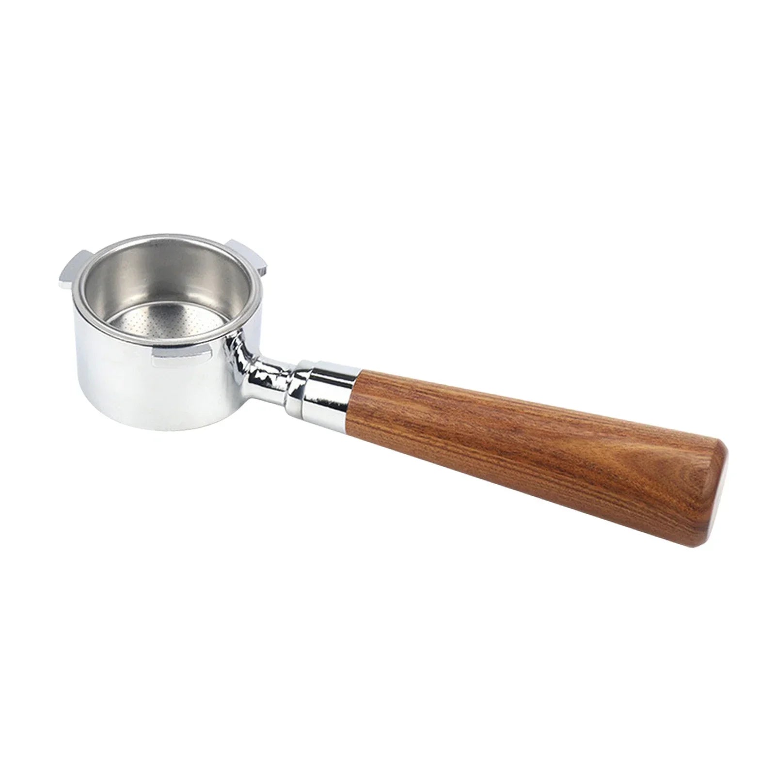 51mm Coffee Bottomless Portafilter with Filter Basket & Wooden Handle Replacement for Delonghi Coffee Machine Tool Nexpresso