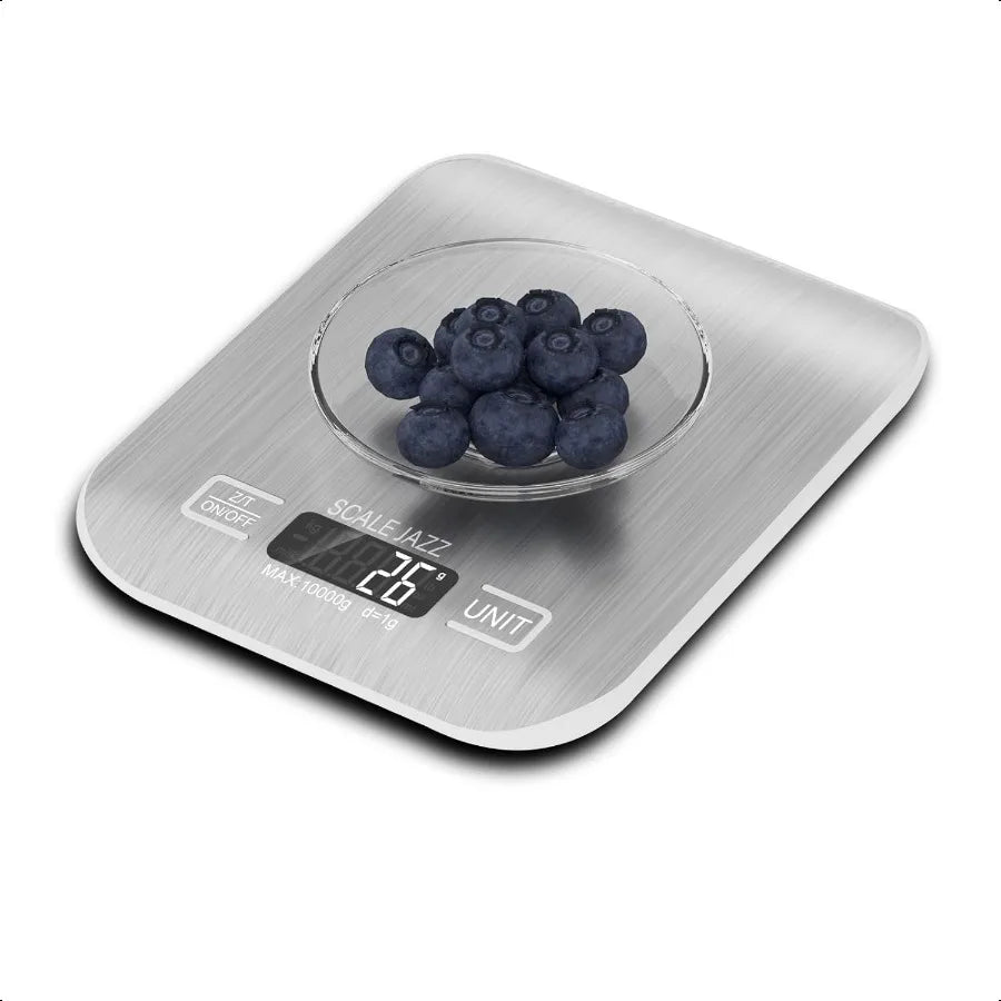 Mini Digital Scale 10kg 22lb Kitchen Scale Food Scale Coffee Scale 6Units Auto Off Tare Stainl Steel complimentary Battery Easy