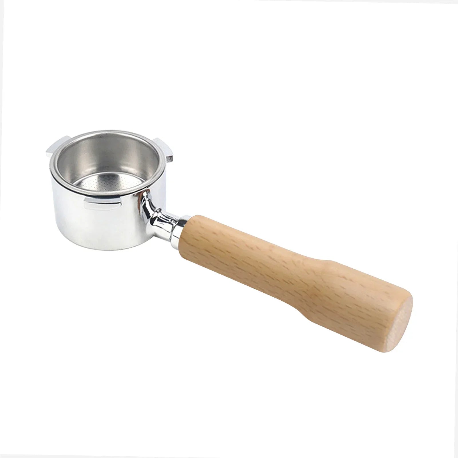 51mm Coffee Bottomless Portafilter with Filter Basket & Wooden Handle Replacement for Delonghi Coffee Machine Tool Nexpresso