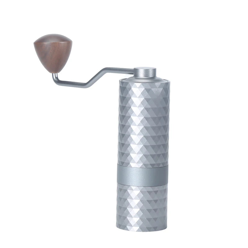 Manual Coffee Grinder CNC Professional Stainless Steel Diamond Adjustable Manual Burr Coffee Bean Grinding