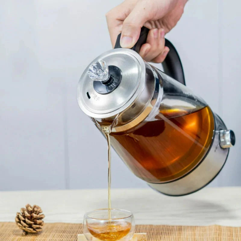 Teapots  Kettle Glass  Kettle Smart Thermo Pot Coffee  Boiler 220v Kitchen Appliances Tea Infuser
