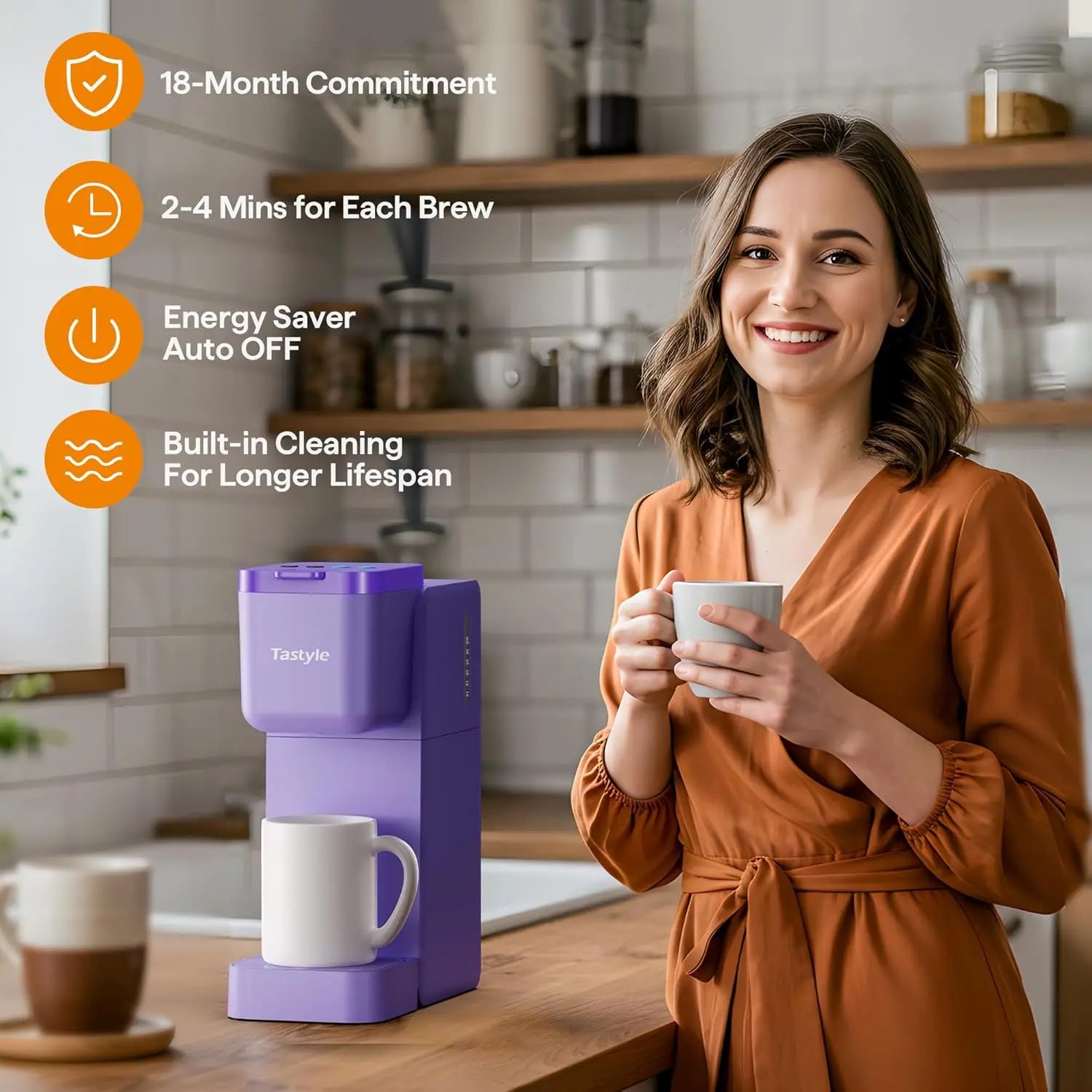 Single Serve Coffee Maker for K Cup, Ground and Tea, Hot and Iced Coffee Machines with Bold Setting, 6 to 16 Oz Brew Sizes, Comp