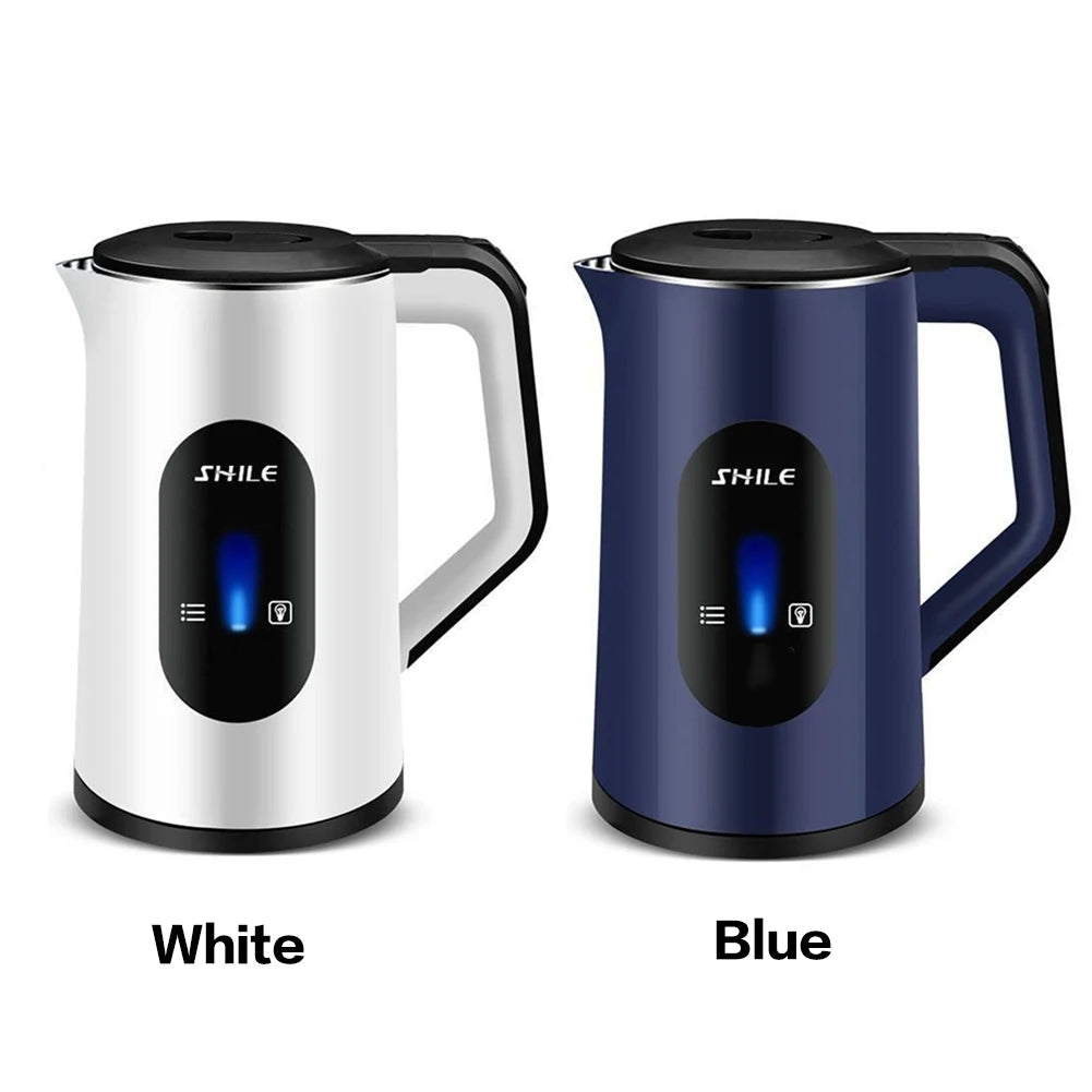 2.2L Stainless Steel Electric Digital Display Large Tea Kettle Auto-Shutoff Thermal Water Kettle 1500W Fast Boil Boil Water Pot