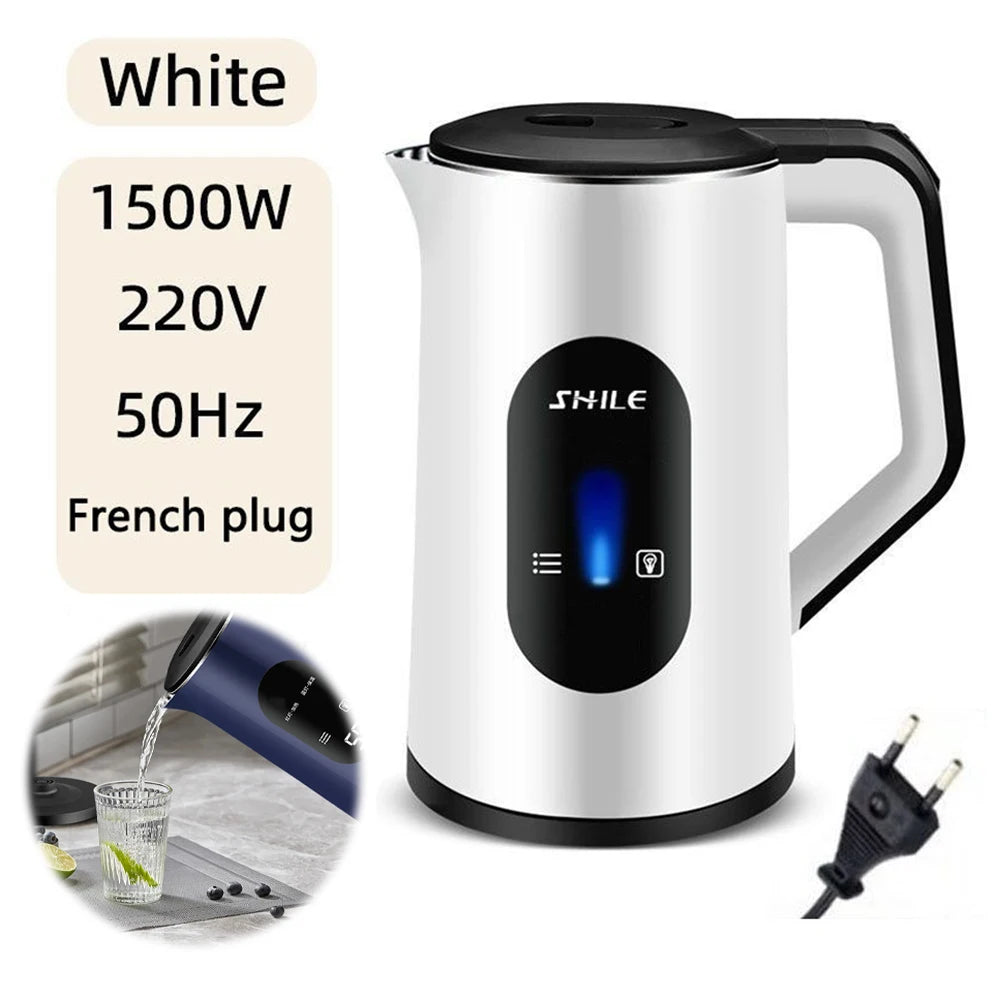 2.2L Stainless Steel Electric Digital Display Large Tea Kettle Auto-Shutoff Thermal Water Kettle 1500W Fast Boil Boil Water Pot