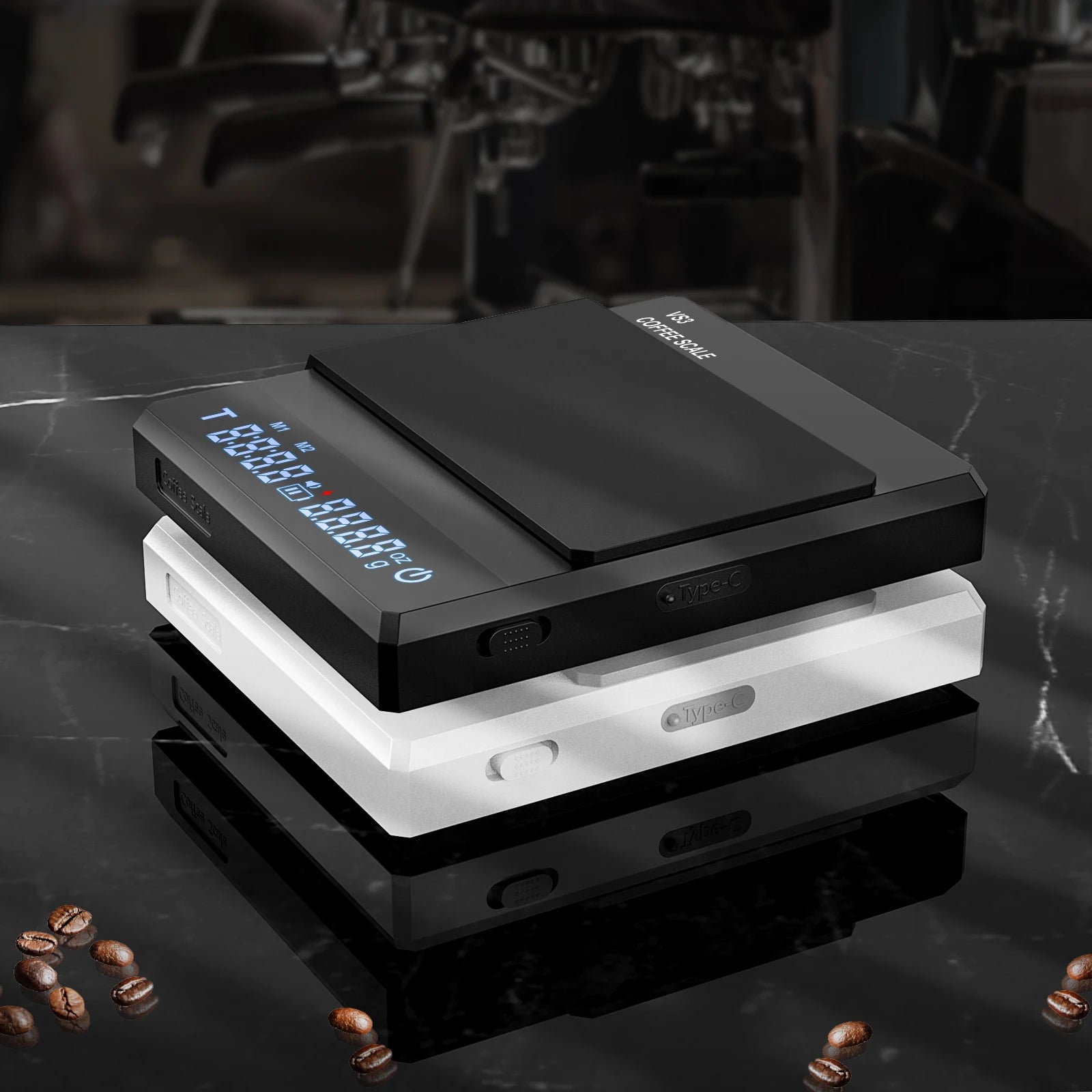 IKAPE V1 Coffee Electronic Scale with Timer, 0.1g High Precision Coffee Scale, Drip Espresso Scale with Auto Tare, Touch Sensor