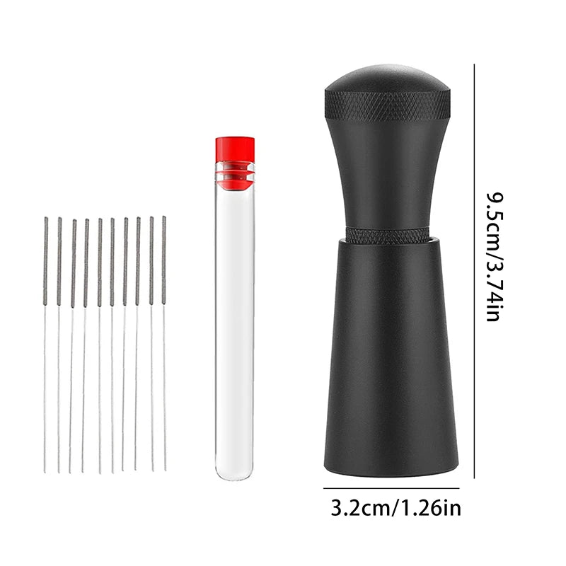 Espresso Distribution Tool 304 Stainless Steel Needles Installed With 10 Extra Needles For Espresso Stirrer Replacement