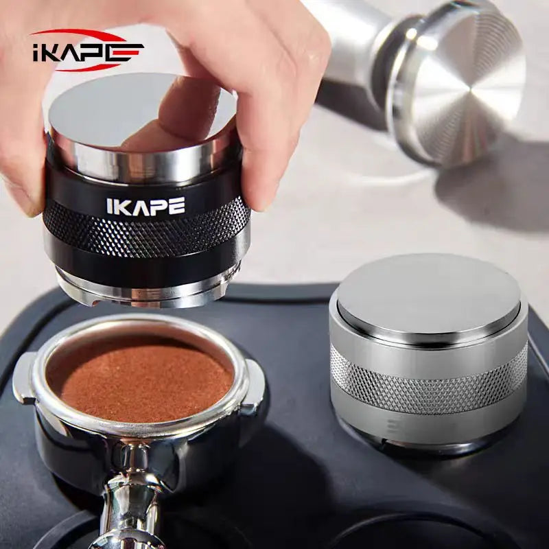 IKAPE 2 in 1 Coffee Tamper Distributor fit for 51/54/58mm Bottomless Portafilter  E61/Nuova/Berivlle/Delonghi Espresso Tool
