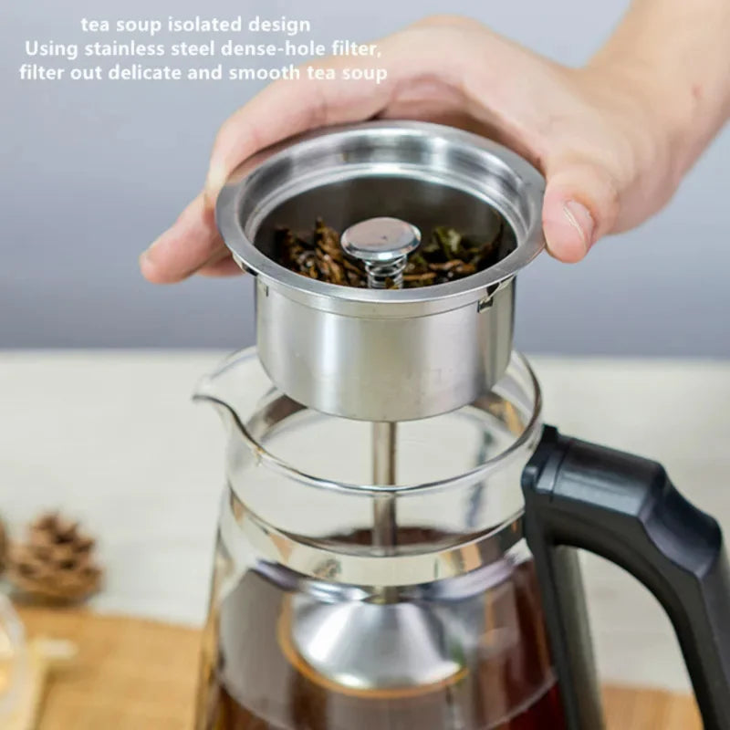 Teapots  Kettle Glass  Kettle Smart Thermo Pot Coffee  Boiler 220v Kitchen Appliances Tea Infuser