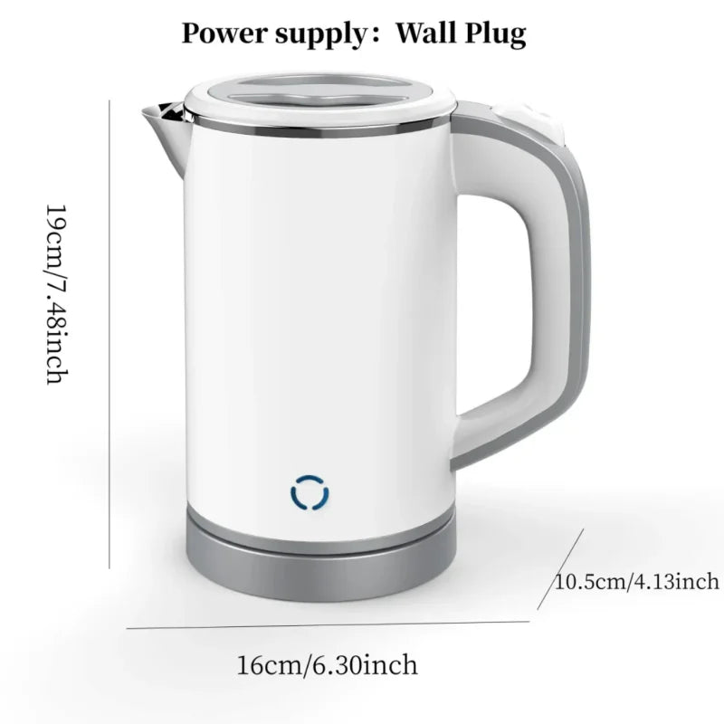 800ML Insulated  Kettle 304 Stainless Steel Kettle Reserved Automatic Power Off To Adjust Temperature 600w