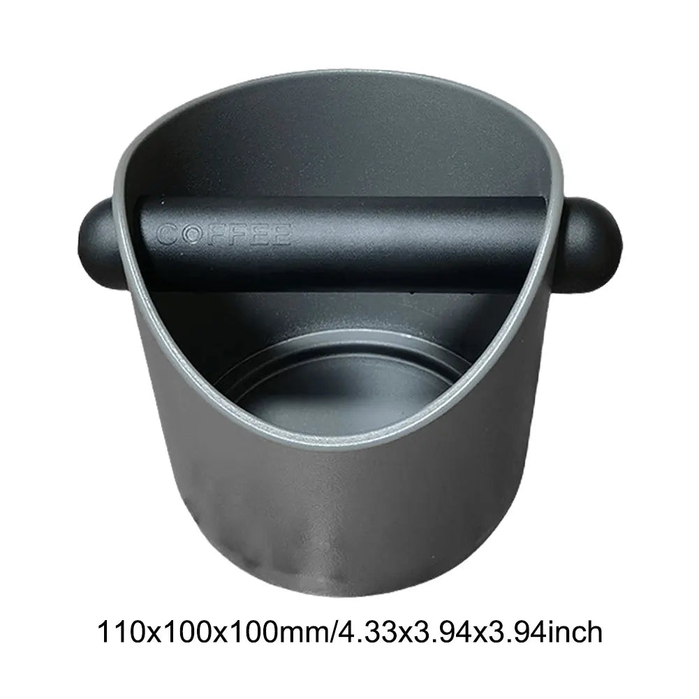 Espresso Dump Bin Shock-Absorbent Grind Waste Bin Anti-slip Espresso Knock Box with Removable Knock Bar for Barista Coffee Grind