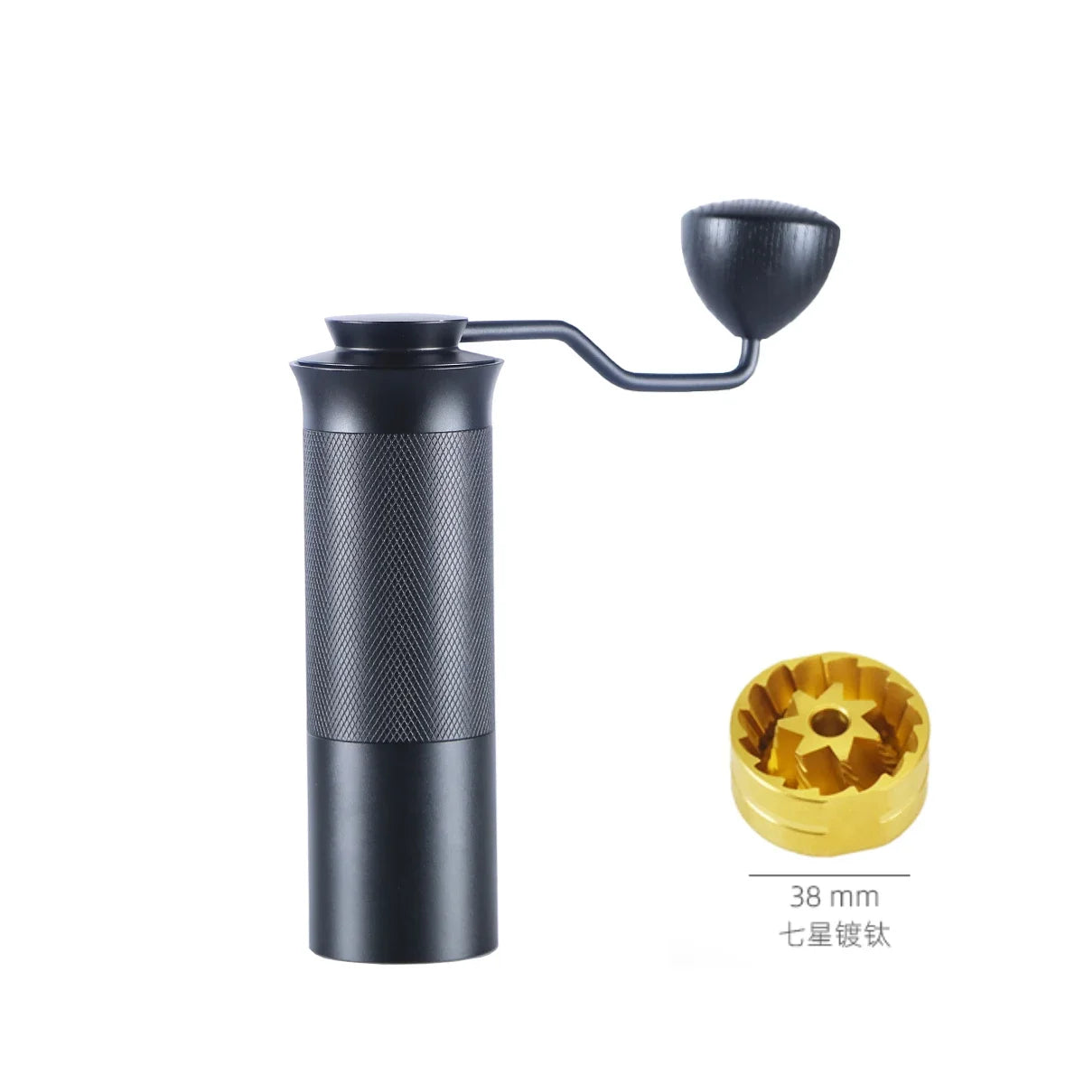 Manual Coffee Grinder CNC Professional Stainless Steel Diamond Adjustable Manual Burr Coffee Bean Grinding