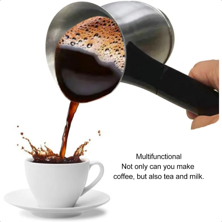 Turkish Coffee Pot Stainl Steel Arabic Greek Turkish Electric Coffee Maker hine Pot 600ml Coffee Tea Warmer Kettle with Removab