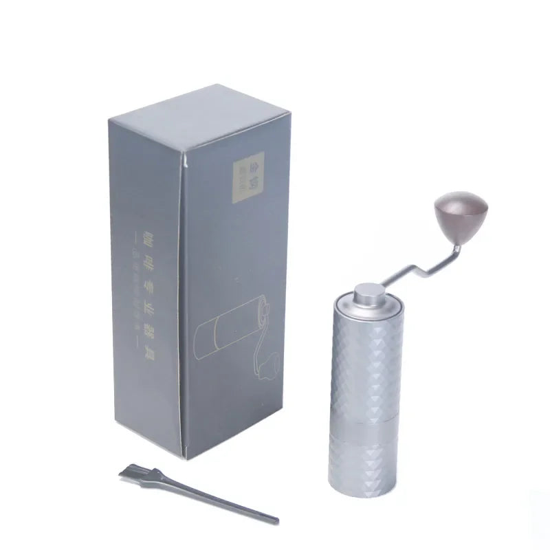 Manual Coffee Grinder CNC Professional Stainless Steel Diamond Adjustable Manual Burr Coffee Bean Grinding